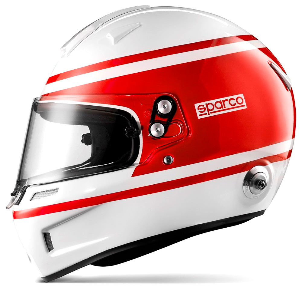 Free shipping on the Sparco Air Pro RF-5W white with red stripes from Thunderhill