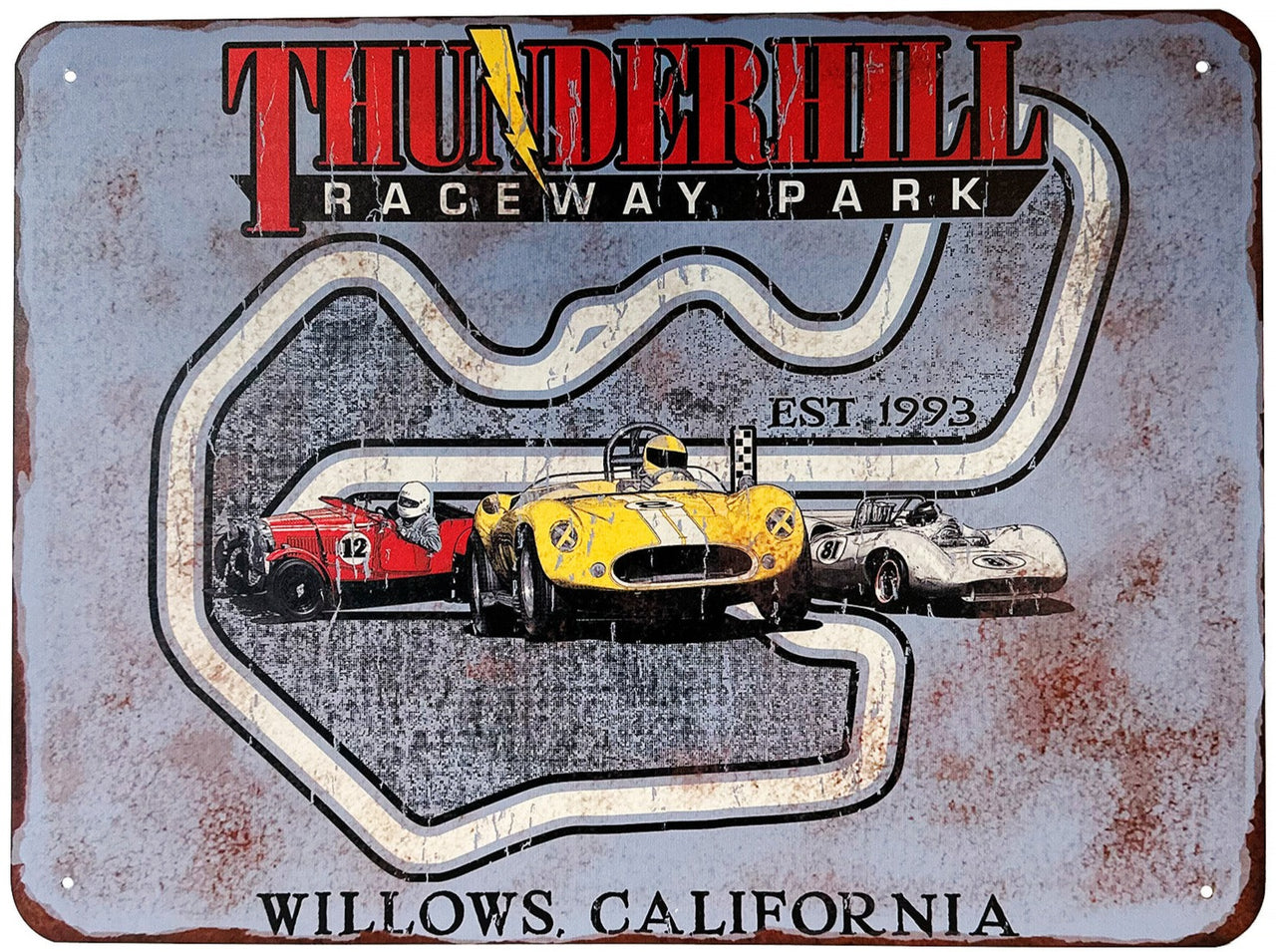 Aluminum Sign Thunderhill Raceway Cars