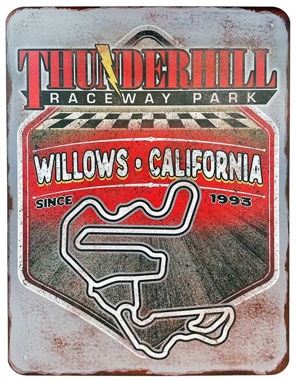 Aluminum Sign Thunderhill Raceway Track