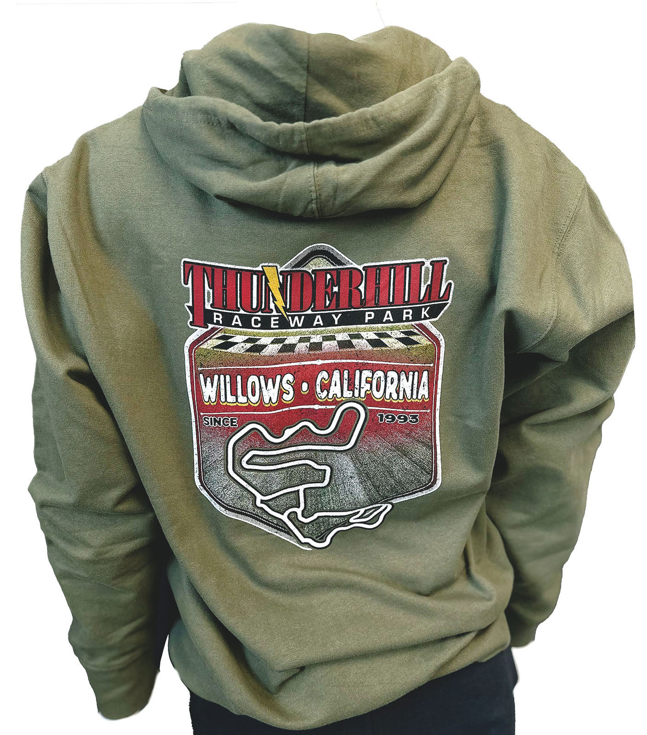 Thunderhill Track Zip Hoodie – Army Green