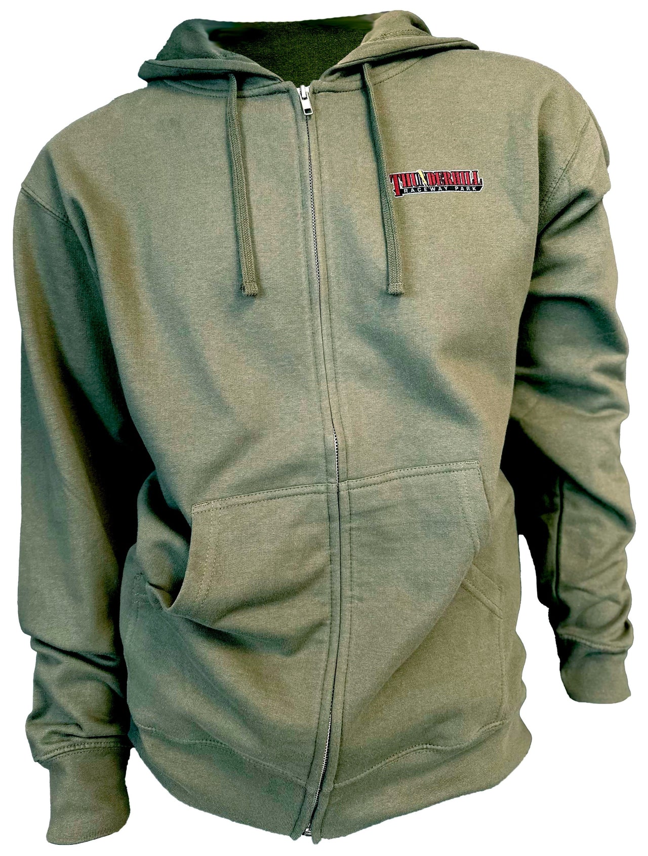 Thunderhill Track Zip Hoodie – Army Green