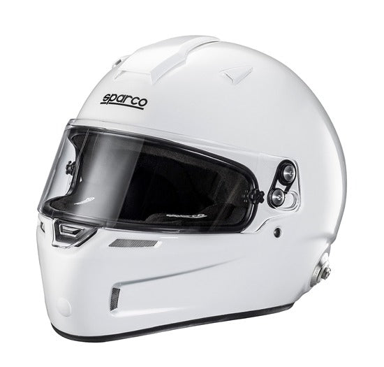 SPARCO AIR PRO RF-5 AUTO RACING HELMET GLOSS WHITE PROFILE IMAGE