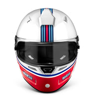 Thumbnail for Sparco Air Pro RF-5W Martini Helmet WHITE FRONT IMAGE