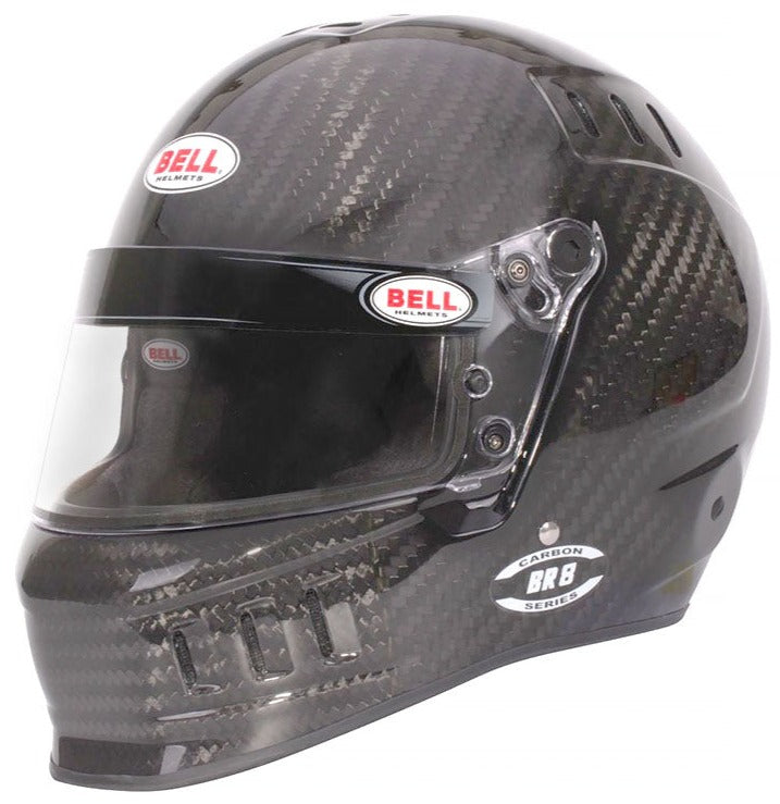 Bell BR8 Carbon Fiber Racing Helmet - Lightweight and aerodynamic design for maximum speed.