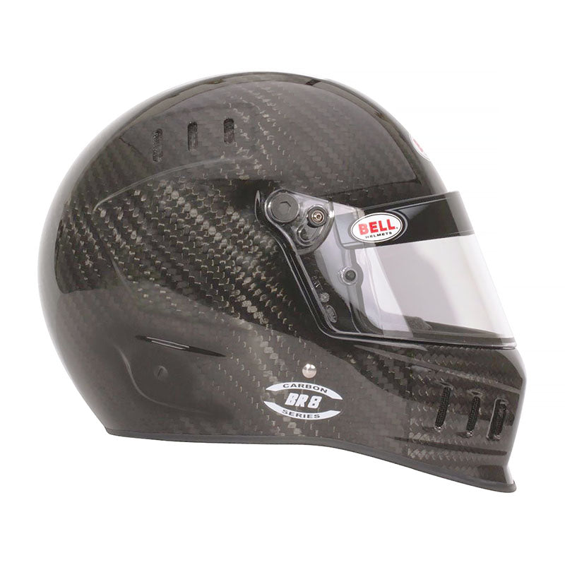 BR8 Carbon Fiber Racing Helmet by Bell - Sleek and stylish design for a modern racer.