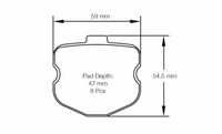 Thumbnail for Pagid Racing Brake Pads No. 8240 Rear