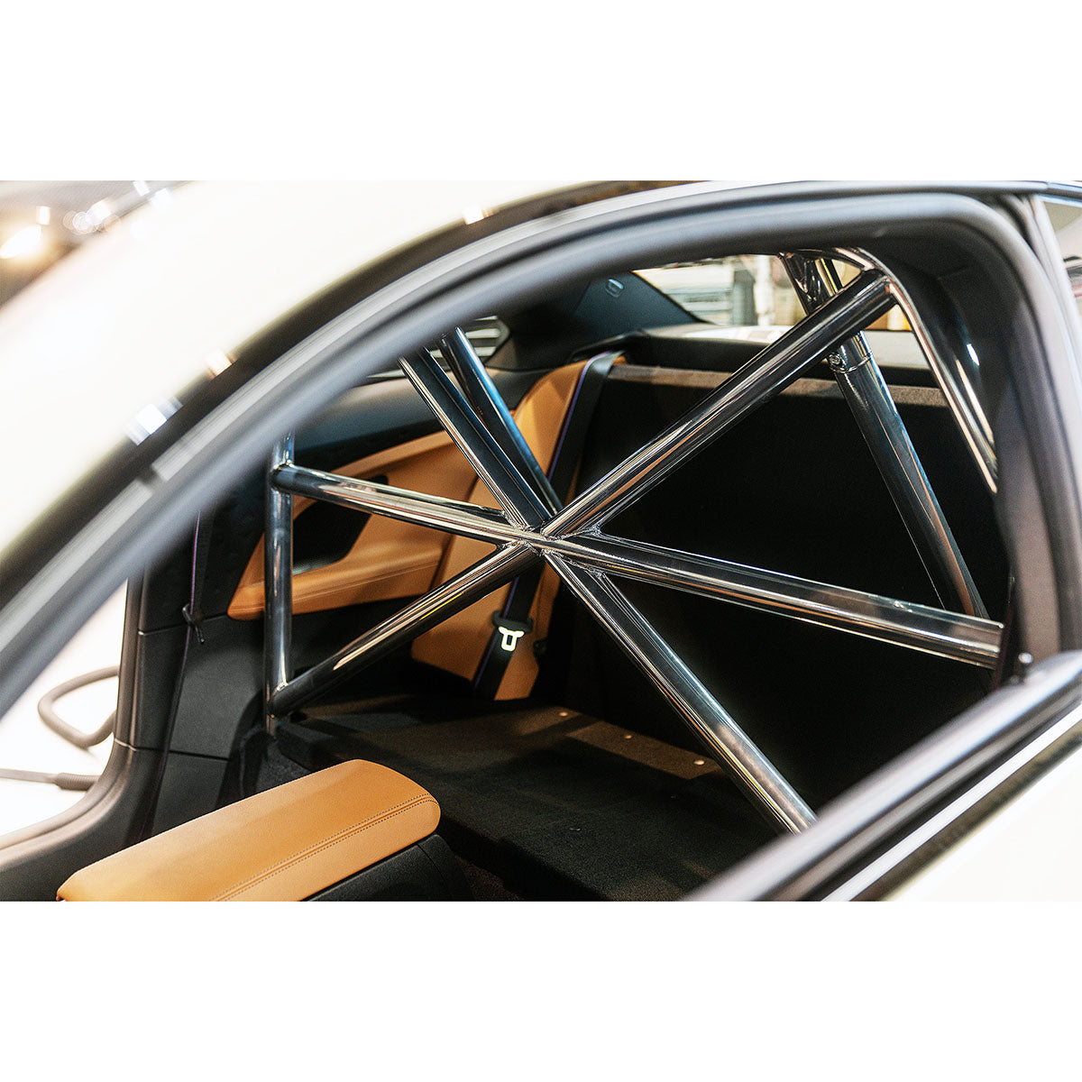 The best bolt in roll bar for the BMW G87 M2 at the lowest price highest strength Docol R8 custom finish Superchrome.