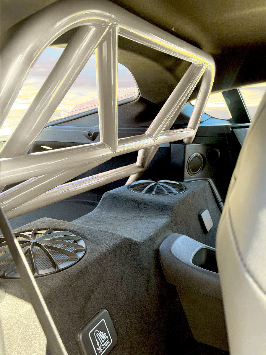 The Toyota Supra GR roll bar's robust construction guarantees maximum rigidity, effectively minimizing body flex and enhancing the car's overall stability during aggressive cornering and hard acceleration.