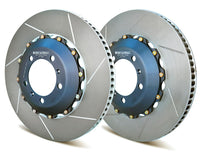 Thumbnail for Girodisc A1-066 racing brake rotors are serious two-piece floating rotors for the Porsche 981 Cayman GT4 track days and HPDE.