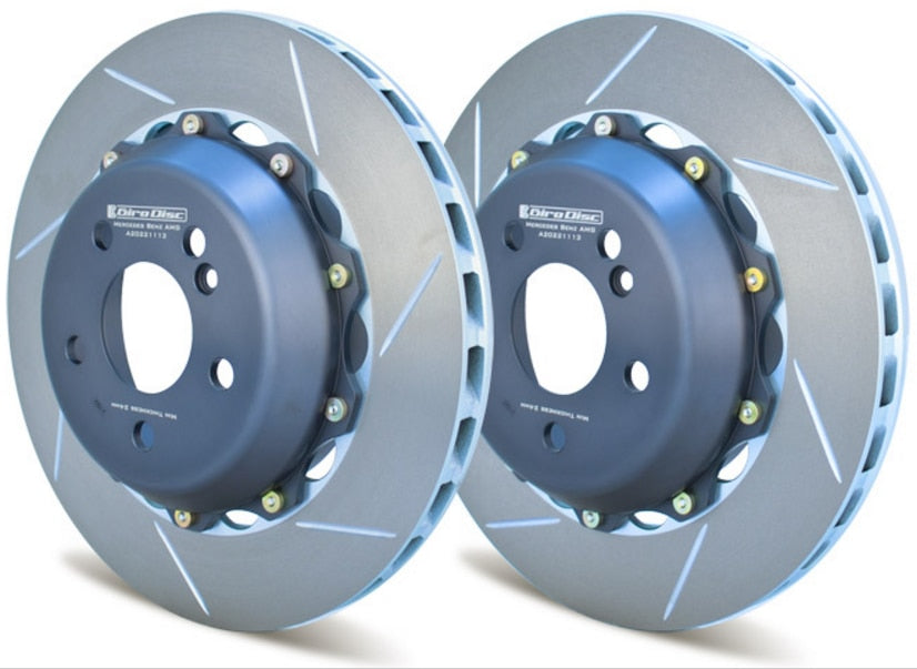 Girodisc A2-107 replacement rear brake discs for racing your Mercedes C63 AMG on track days and HPDE high heat without cracking or warping rotors.