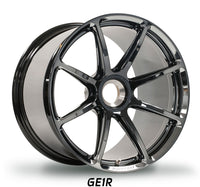 Thumbnail for Forgeline GE1R center lock racing wheels feature I-beamed spokes making them strong and light for racing and track days