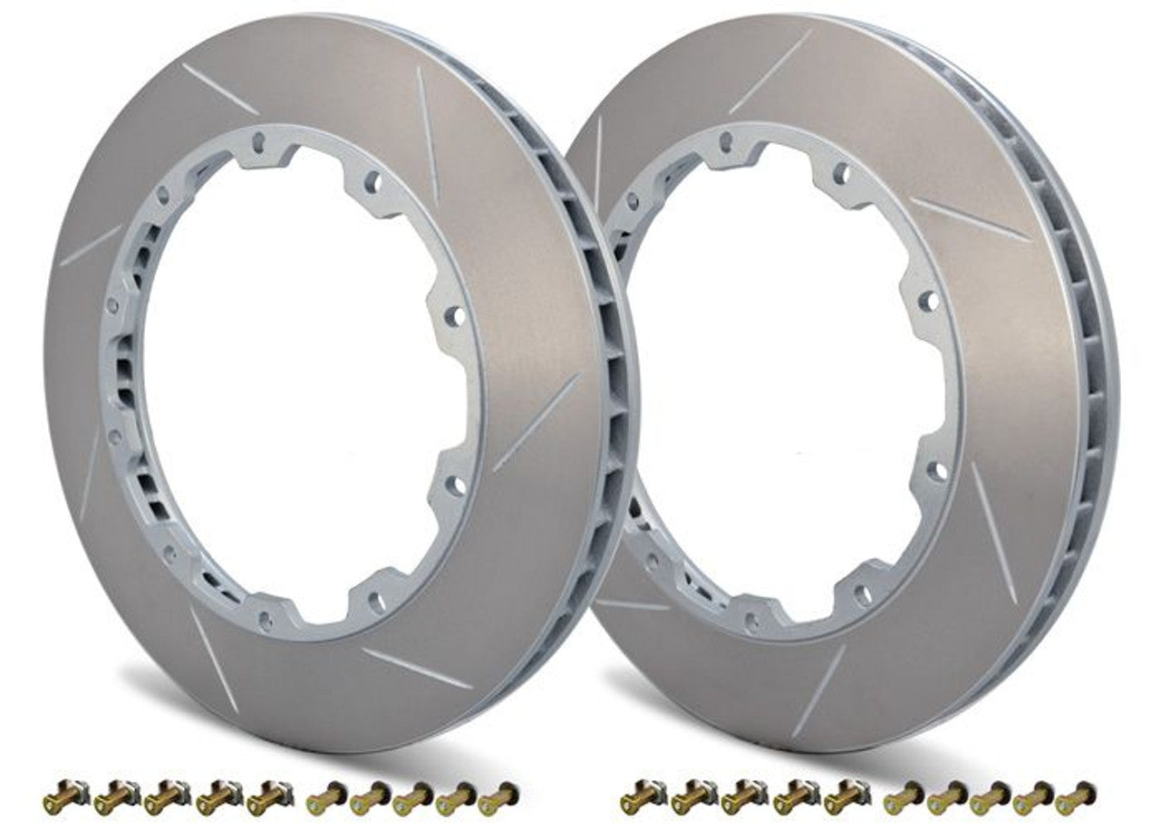 Girodisc D2-022 replacement racing brake rotor rings and hardware for the MCercedes C63 AMG.