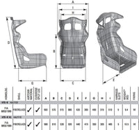 Thumbnail for OMP HTE-R Racing Seat (Reg or XL)