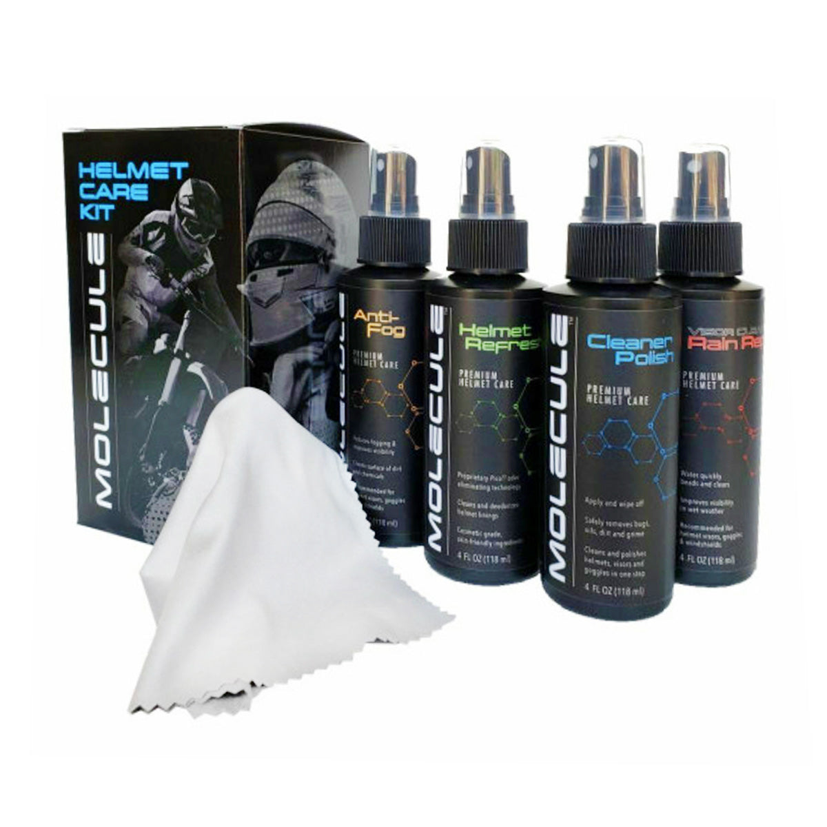 Keep your Bell GT6 Carbon Fiber auto racing helmet clean and fresh with Molecule helmet care products.