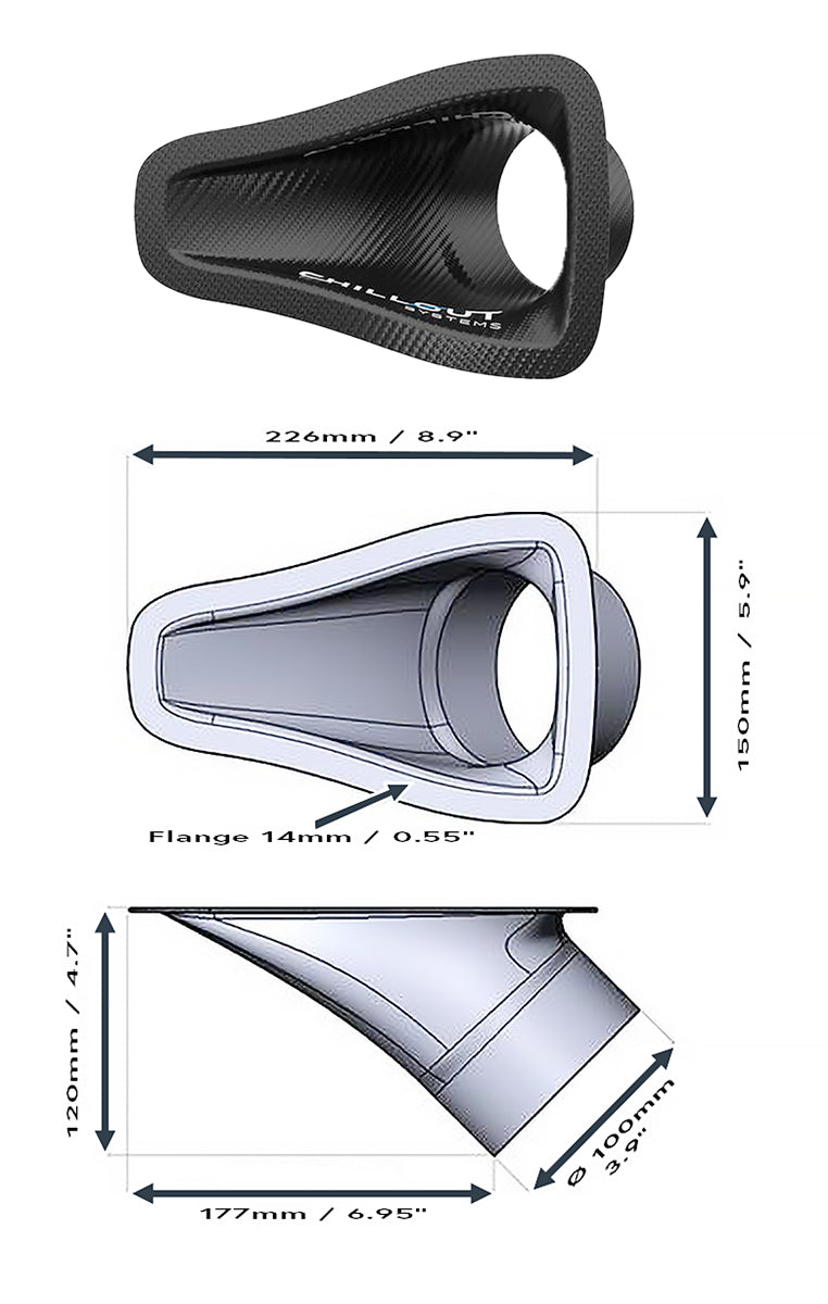 Chillout Systems 4" Carbon Fiber NACA Duct