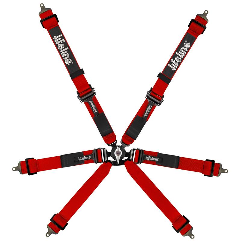 Lifeline Copse 6 Point Racing Harness red
