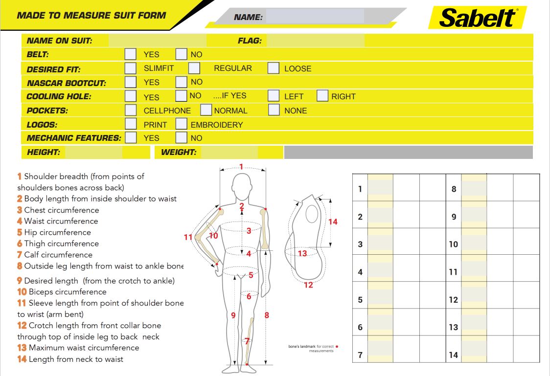 Sabelt Custom Superlight TS-10 Driver Suit