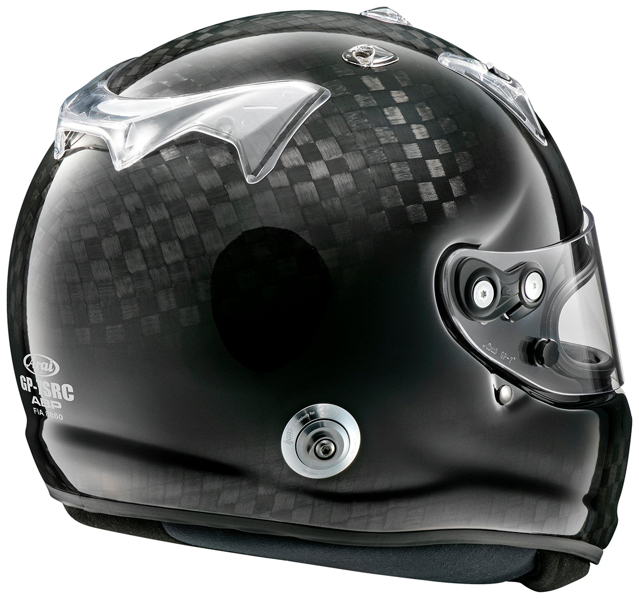 ARAI GP-7SRC ABP 8860-2018 CARBON FIBER HELMET IN STOCK WITH THE BIGGEST DISCOUNTS FOR TEH LOWEST PRICE AND BEST DEAL ON A ARAI GP-7SRC ABP 8860-2018 CARBON FIBER HELMET REAR IMAGE