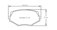 Thumbnail for Pagid Racing Brake Pads No. 8127