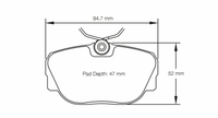 Thumbnail for Pagid Racing Brake Pads No. 1544